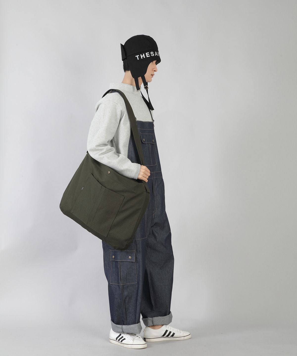 세인트크루(SAINTCREW) 더블스트랩 패딩 로고 트루퍼햇 DSP-1503 블랙