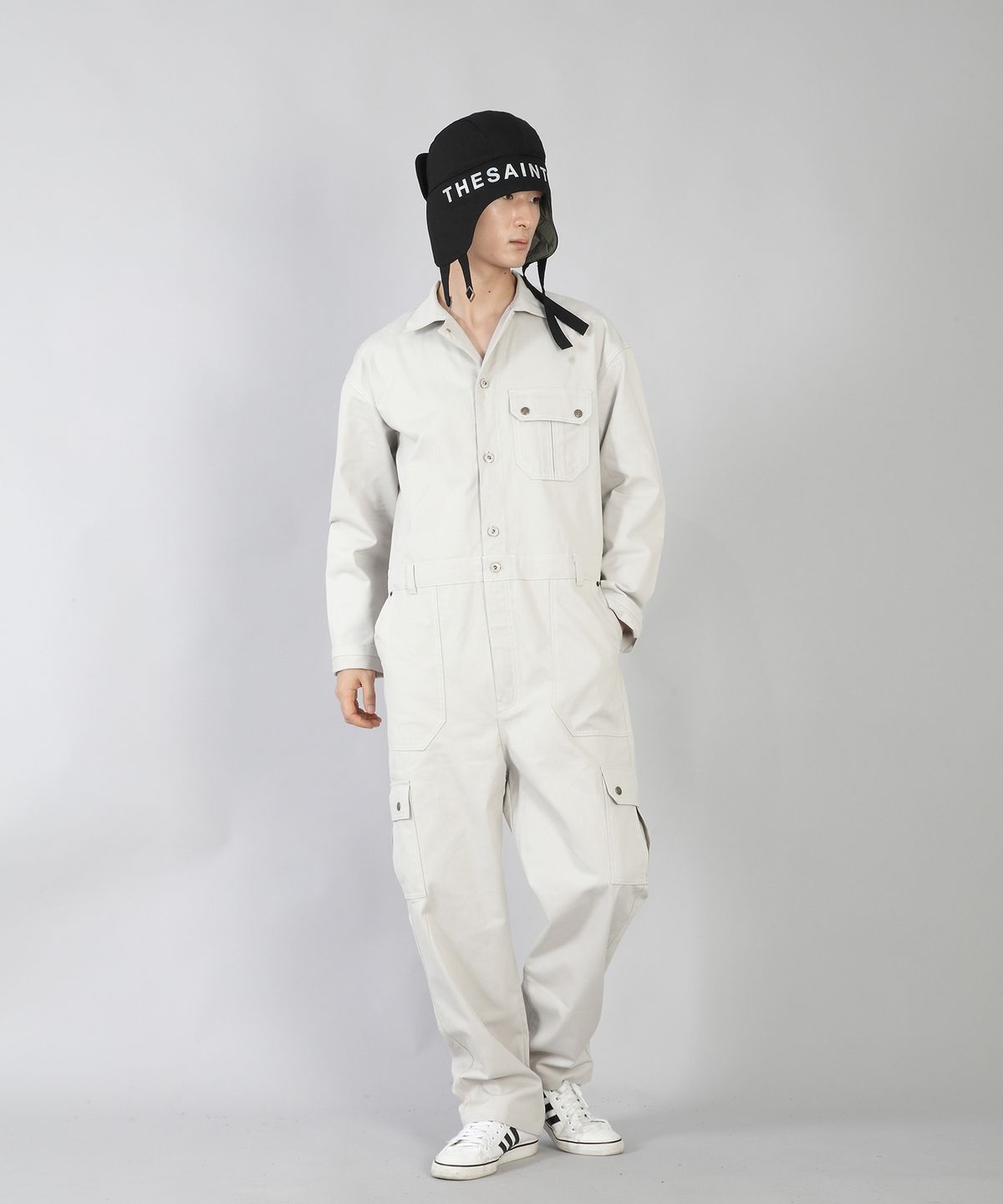 세인트크루(SAINTCREW) 더블스트랩 패딩 로고 트루퍼햇 DSP-1503 블랙
