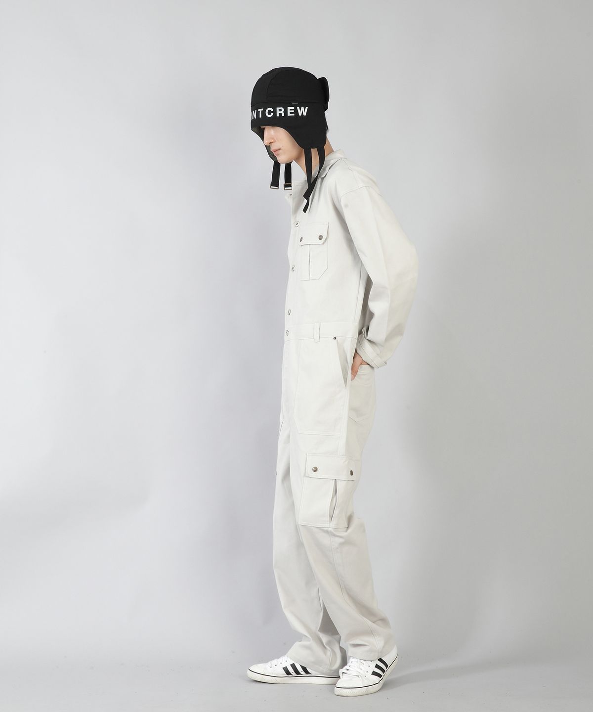세인트크루(SAINTCREW) 더블스트랩 패딩 로고 트루퍼햇 DSP-1503 블랙