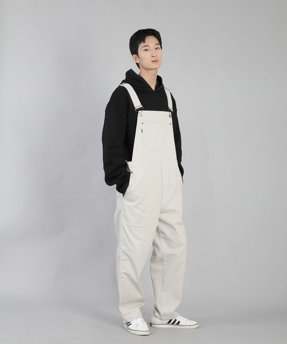 세인트크루(SAINTCREW) 미니멀 오버핏 후드티 MOH-867 블랙