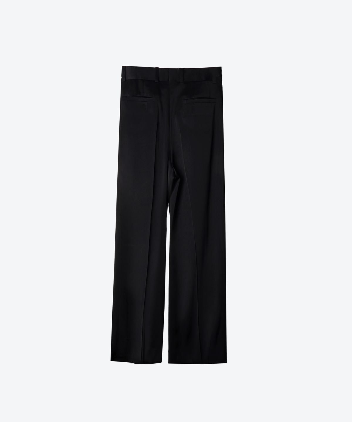 언티지(UNTAGE) 사틴 와이드 트라우저[Black(UNISEX)]_UTH-FP77