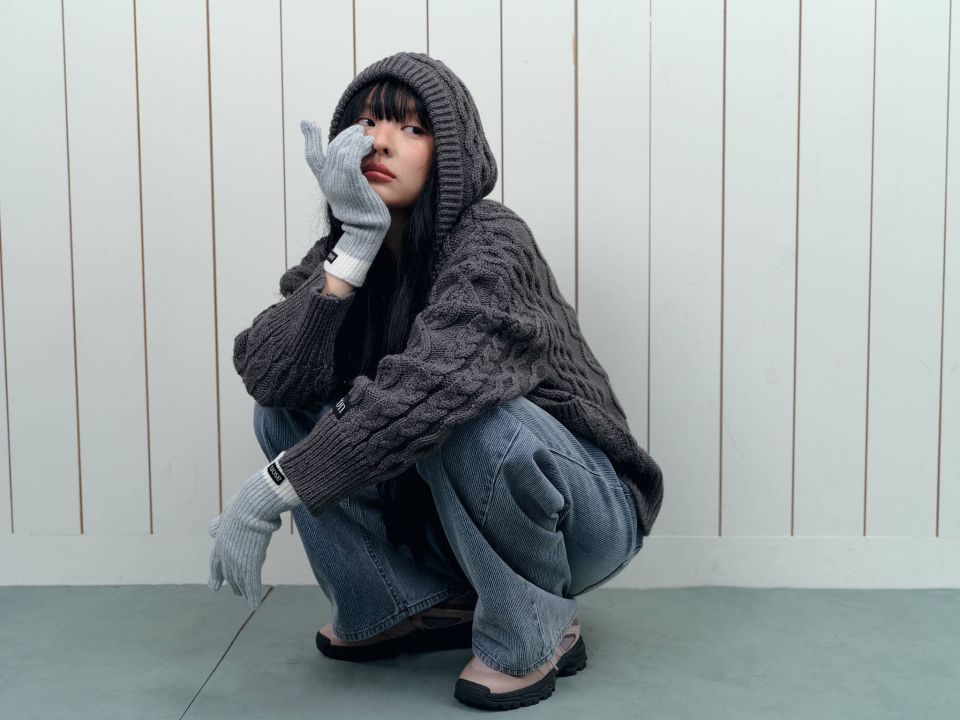 MUSINSA公式 | ASON ELO TWISTED HOOD CARDIGAN / CHARCOAL