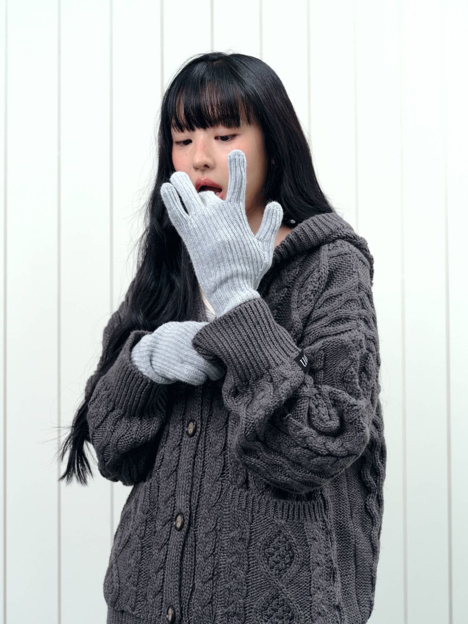【完売品】 【再値下げ】mylan Eco Cashmere Knit Hood nepped knit shirt OCS26120 | OPEN SESAME