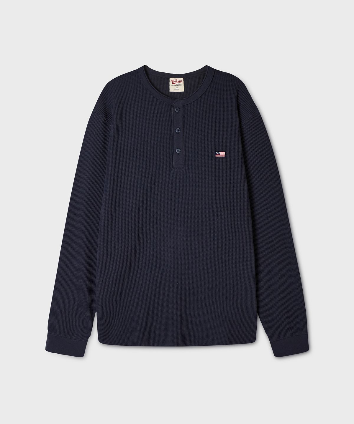후아유(WHO.A.U) USA Waffle Henryneck T-shirt / WHLAG3833U