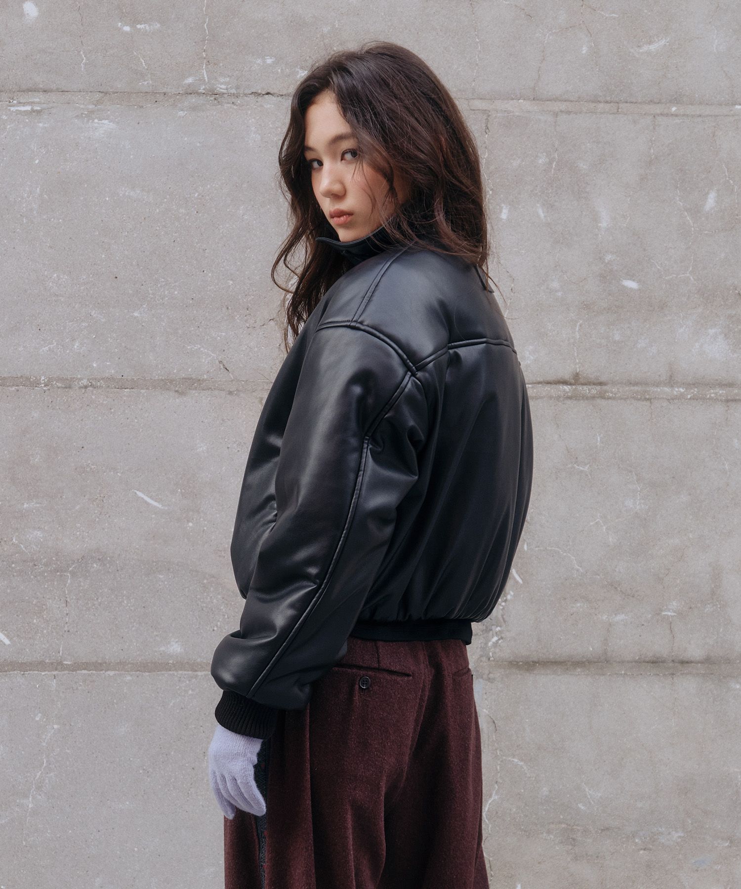 MUSINSA公式 | UUUUP レザープファージャケット - ブラック