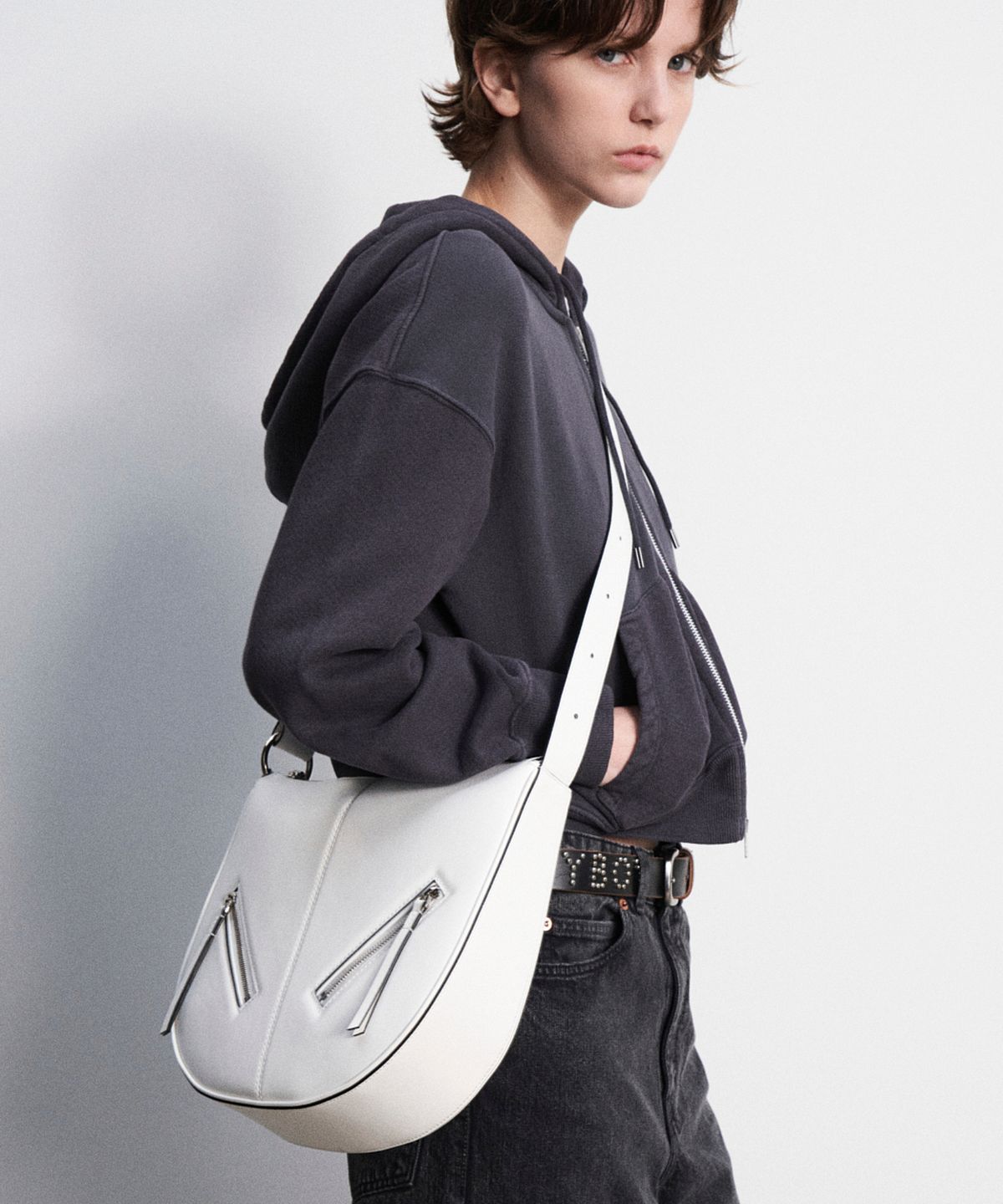 뮤니에(MUNIER) TWO ZIPPED HOBO BAG_2COLORS