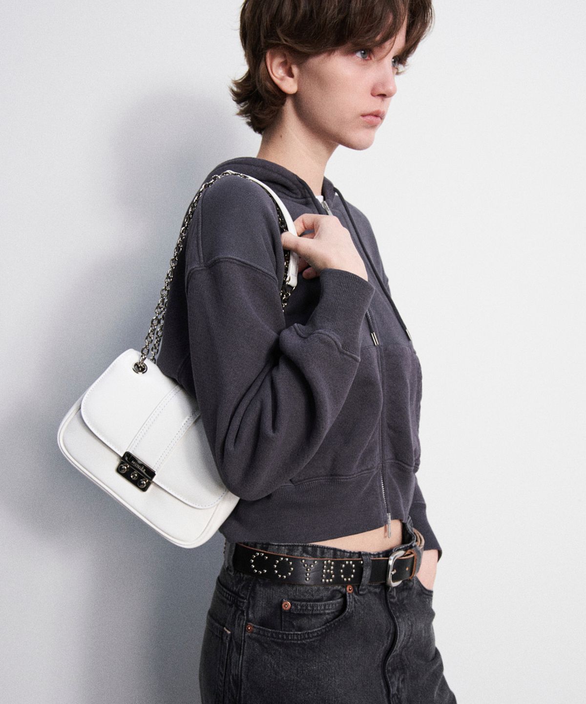 뮤니에(MUNIER) PADDED MINI CHAIN BAG_2COLORS