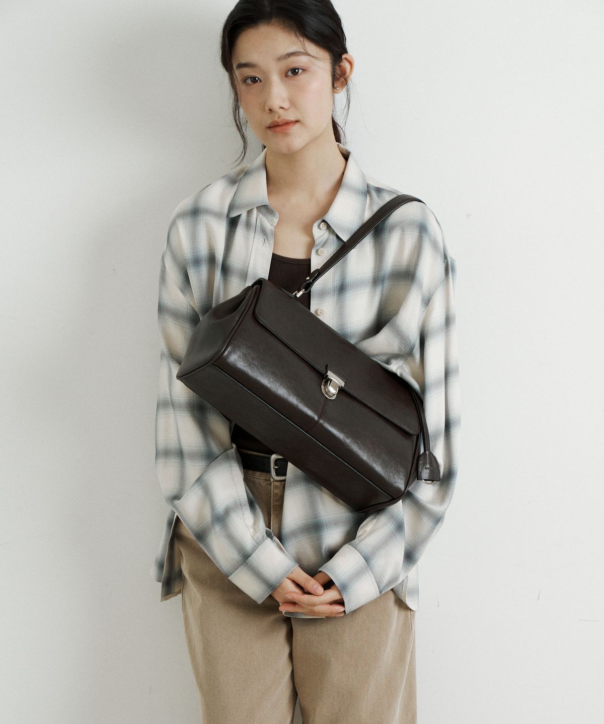 뮤니에(MUNIER) MILLO BAG_DARKBROWN
