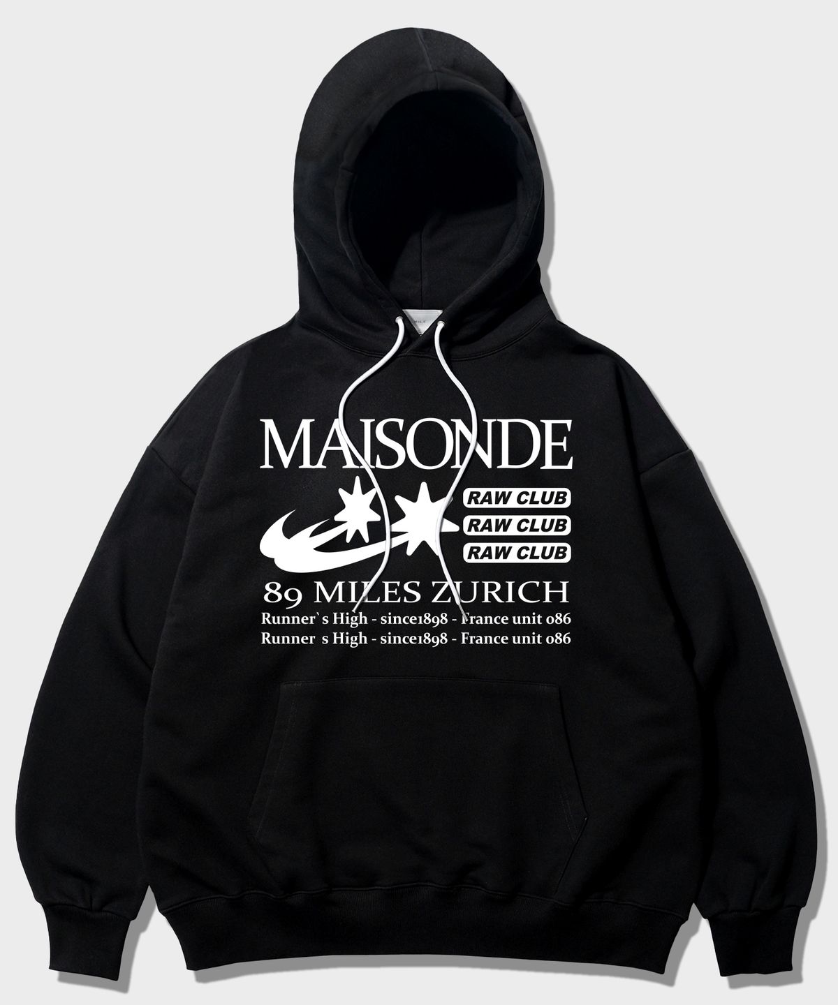 더마일(THEMILE) MAISONDE MILE HOODIE [BLACK]