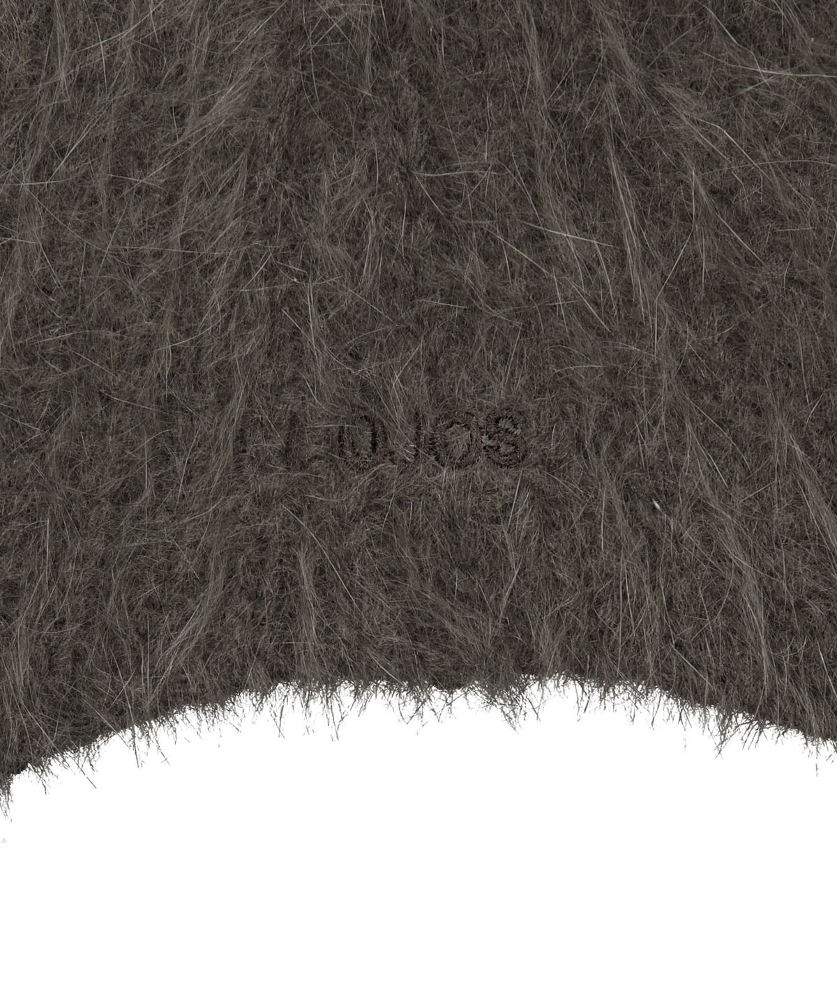 오호스(OJOS) Double Strap Angora Beanie / Stone Brown