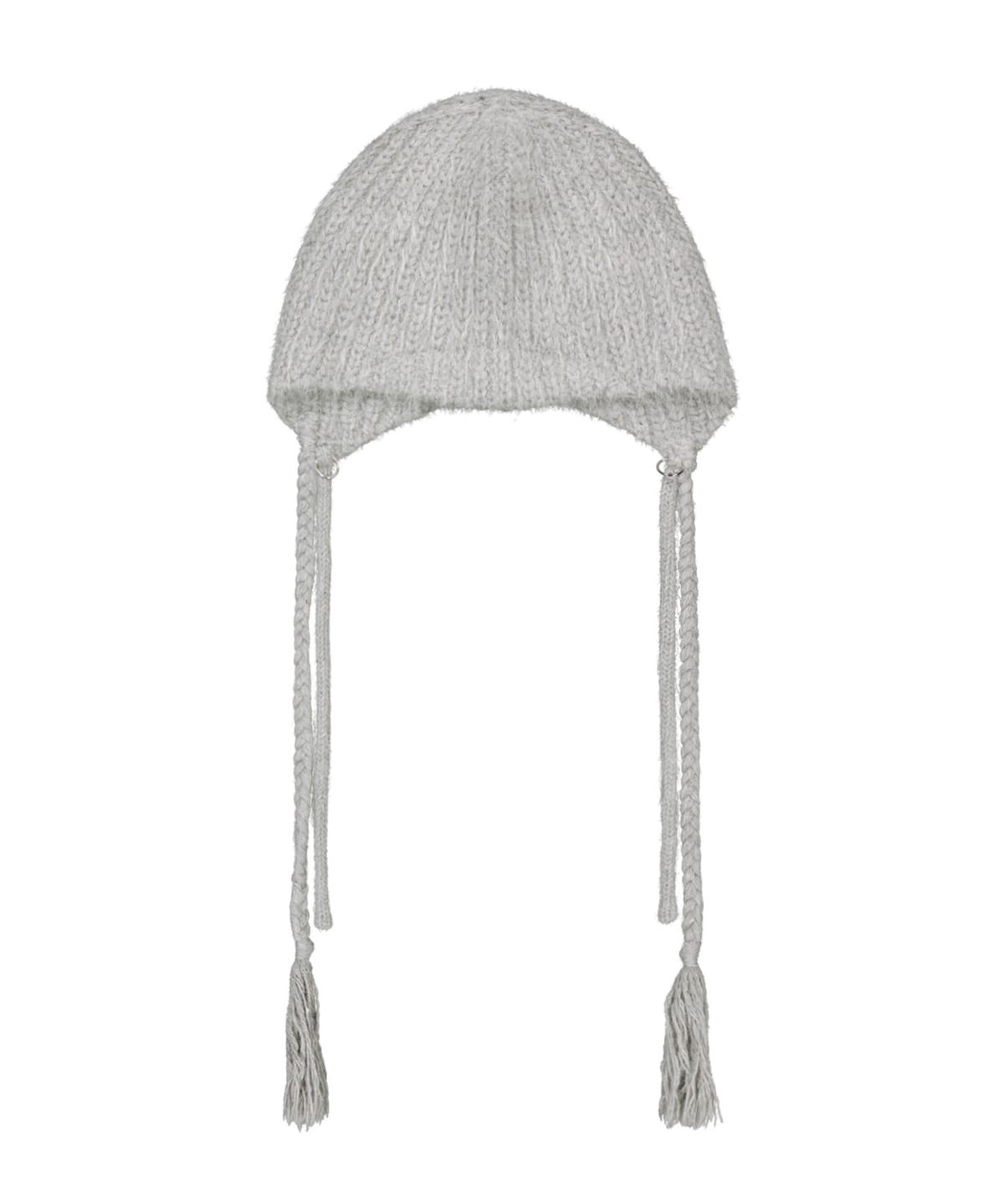 오호스(OJOS) Double Strap Angora Beanie / Grey