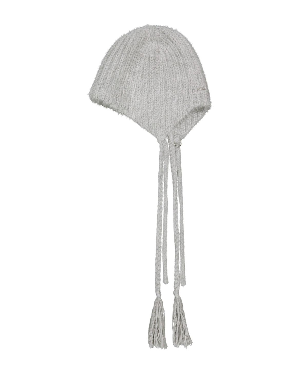 오호스(OJOS) Double Strap Angora Beanie / Grey