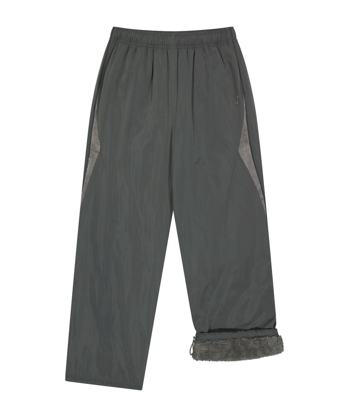 오호스(OJOS) Fleece Lined Nylon Pants / Charcoal