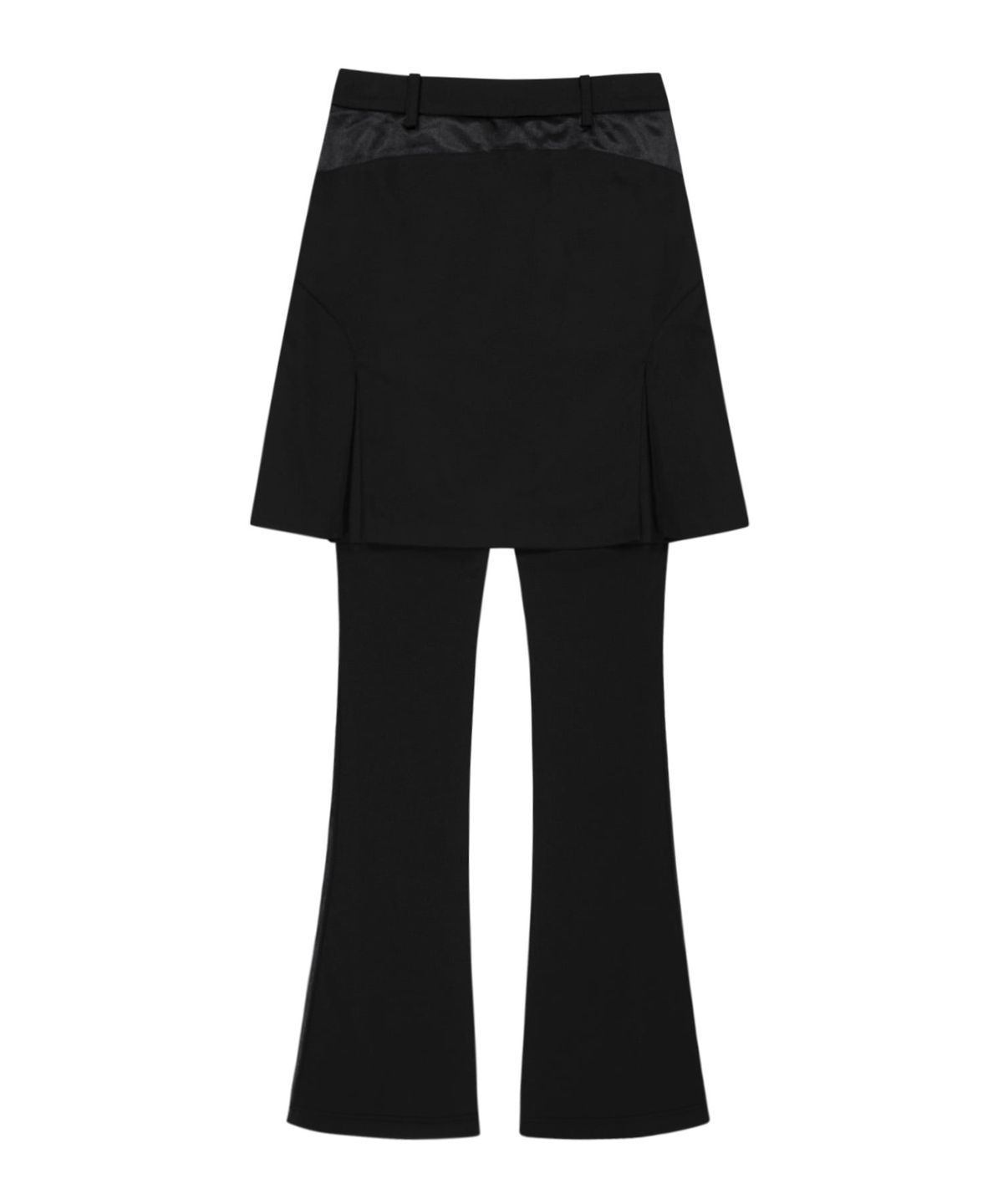 오호스(OJOS) Pleated Jersey Skirt Pants / Black