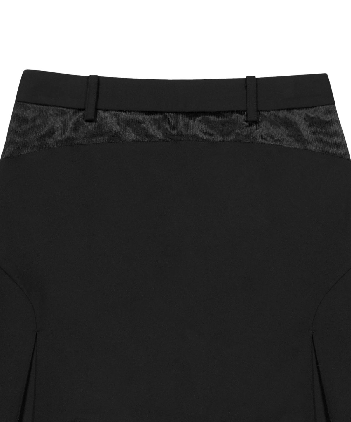 오호스(OJOS) Pleated Jersey Skirt Pants / Black