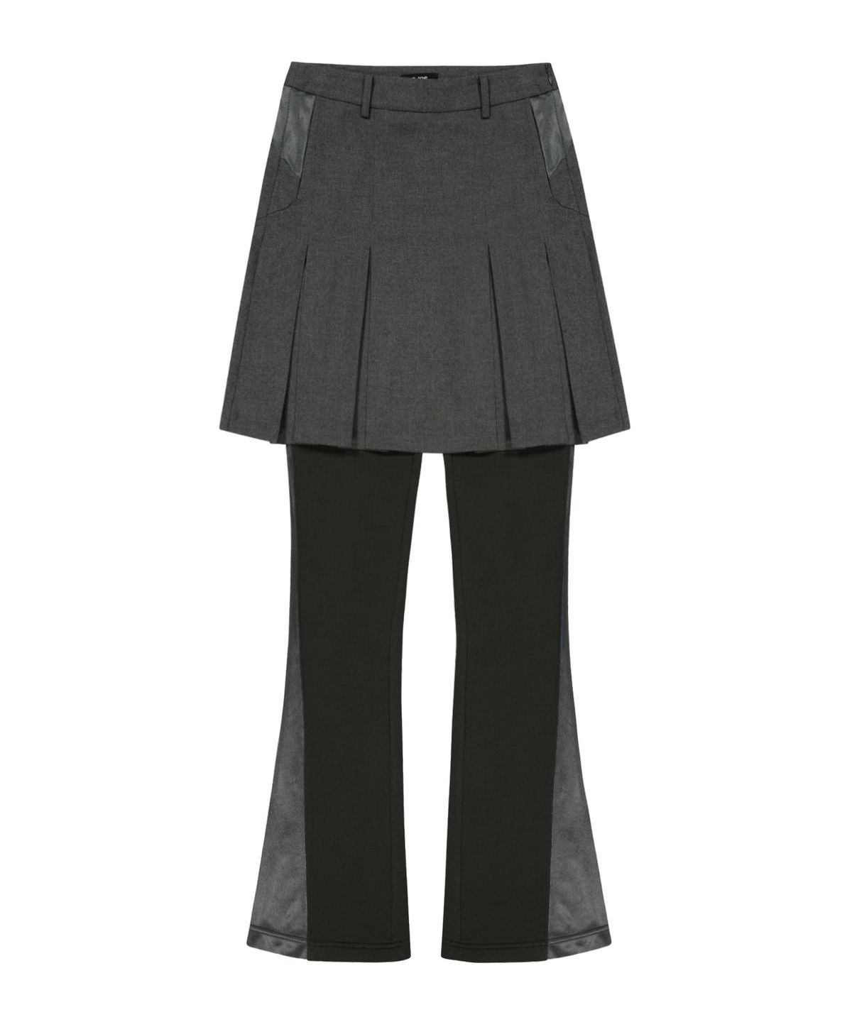 오호스(OJOS) Pleated Jersey Skirt Pants / Grey