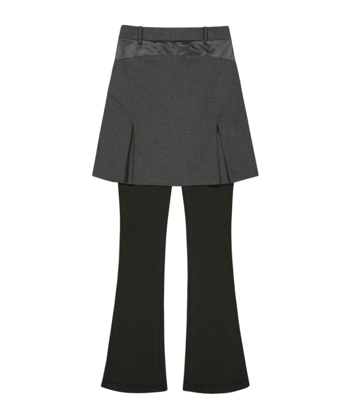 오호스(OJOS) Pleated Jersey Skirt Pants / Grey
