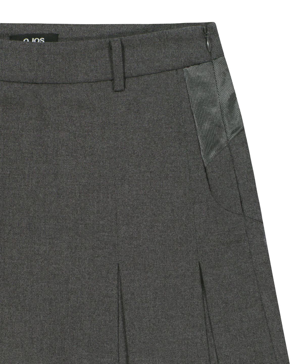 오호스(OJOS) Pleated Jersey Skirt Pants / Grey