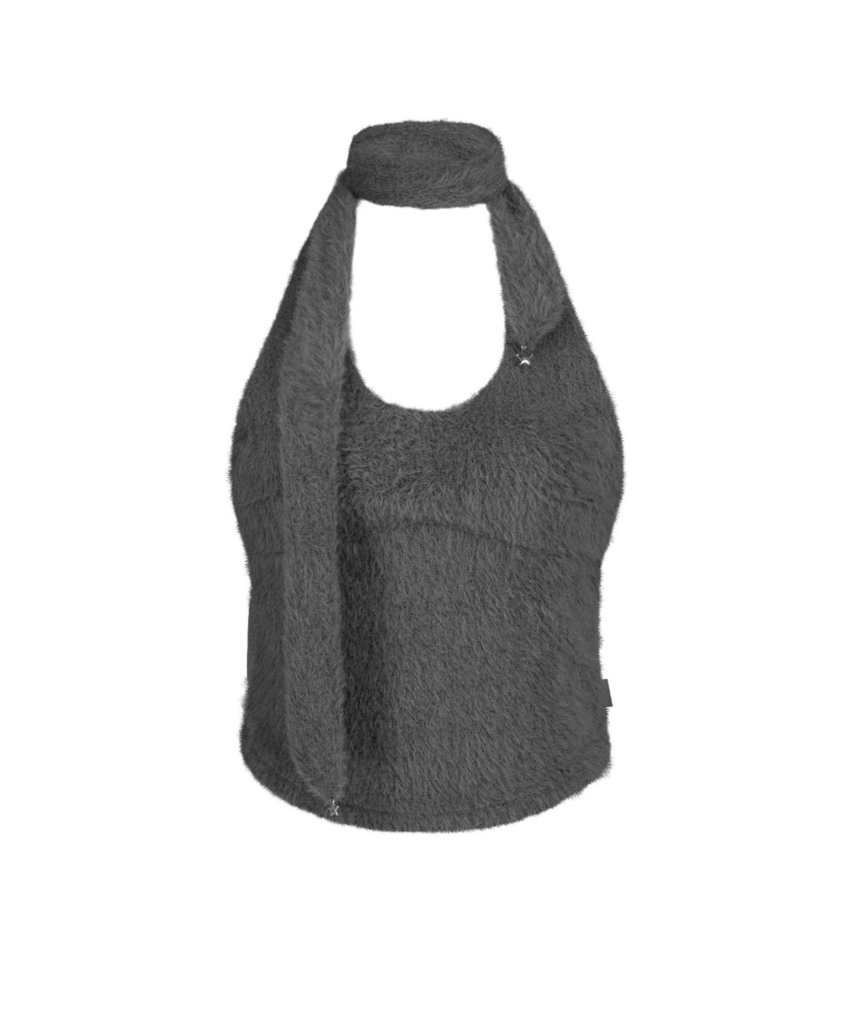 오호스(OJOS) Muffler Knit Halter Top / Charcoal