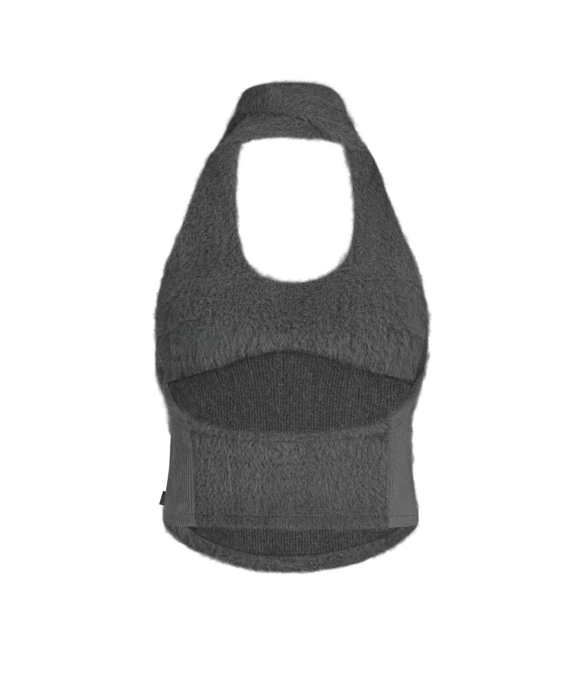 오호스(OJOS) Muffler Knit Halter Top / Charcoal