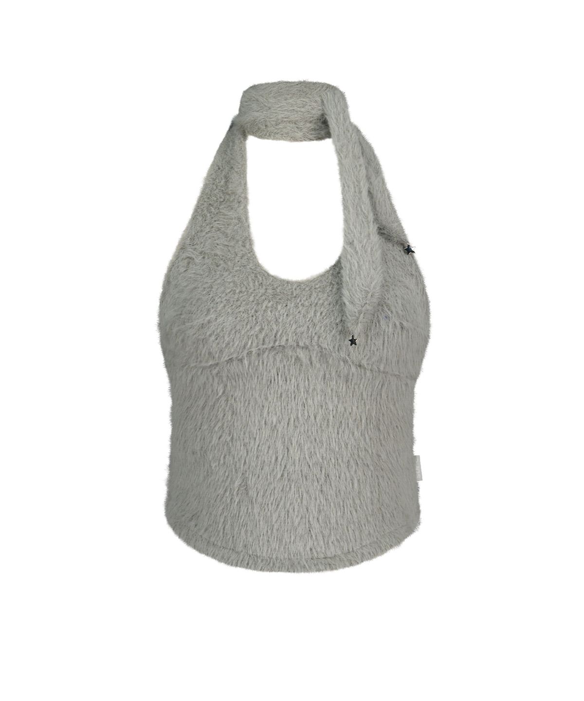 오호스(OJOS) Muffler Knit Halter Top / Grey