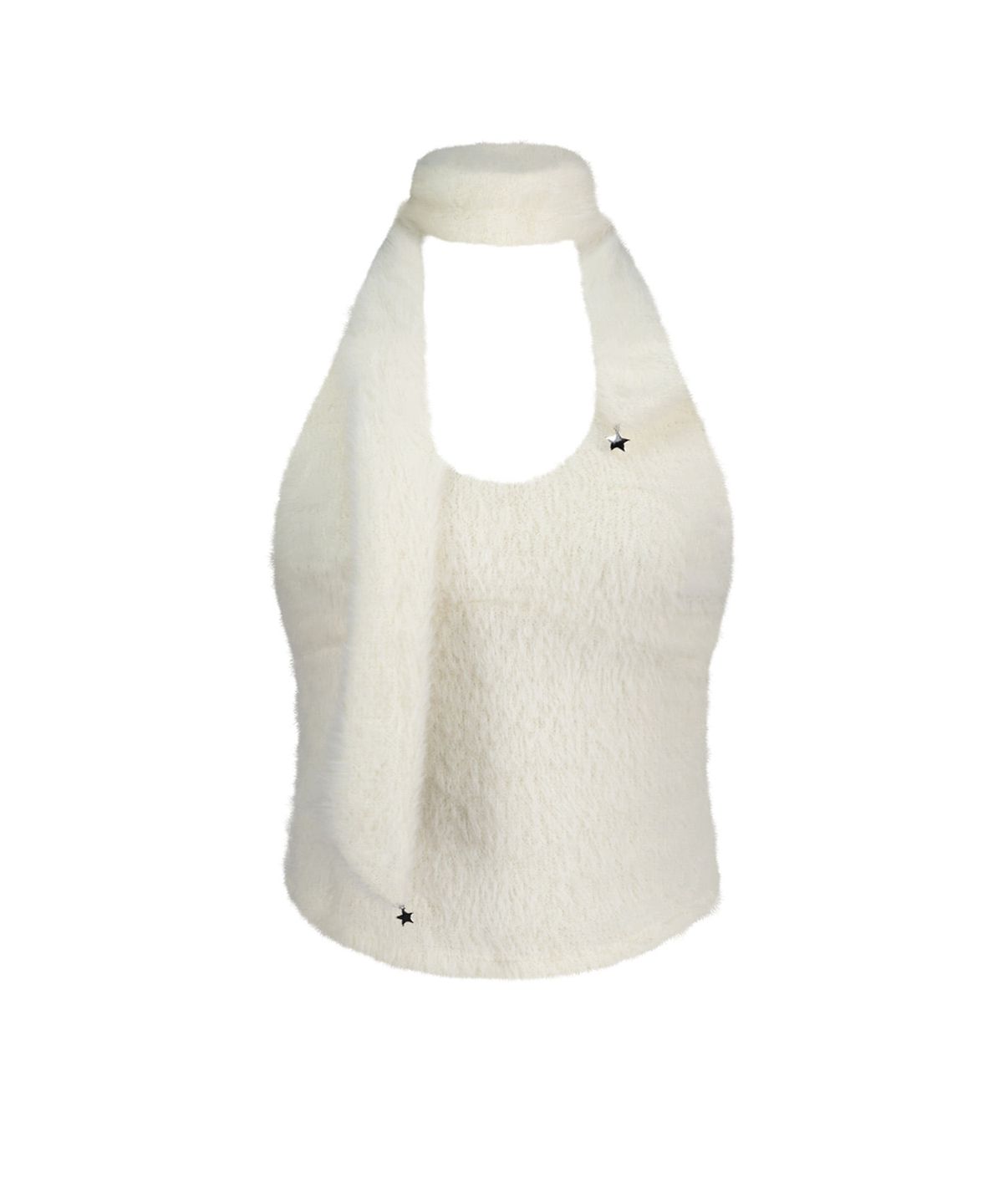 오호스(OJOS) Muffler Knit Halter Top / Ivory