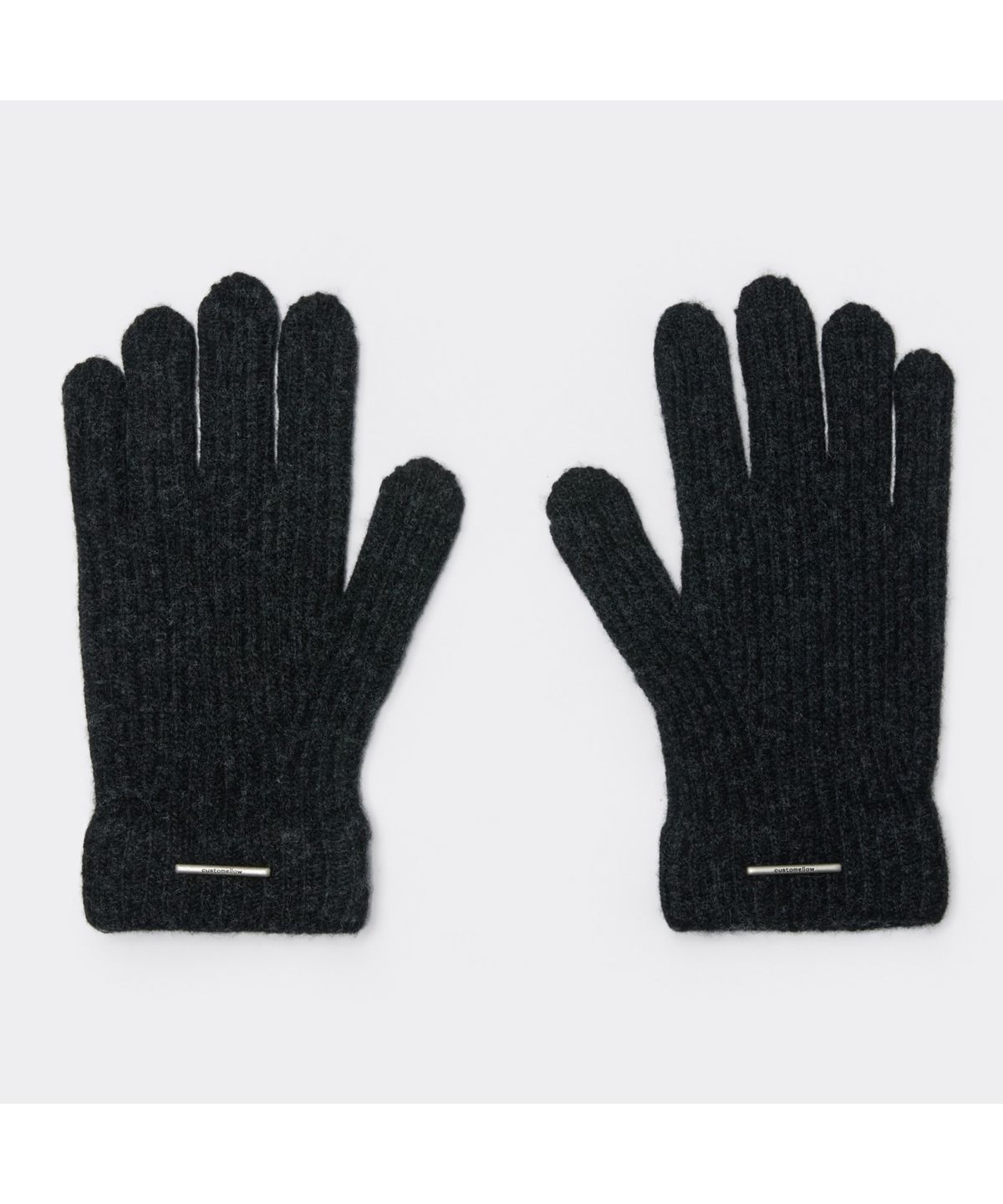 커스텀멜로우(CUSTOMELLOW) Black Rib Knit Gloves CAHAX26001BKX