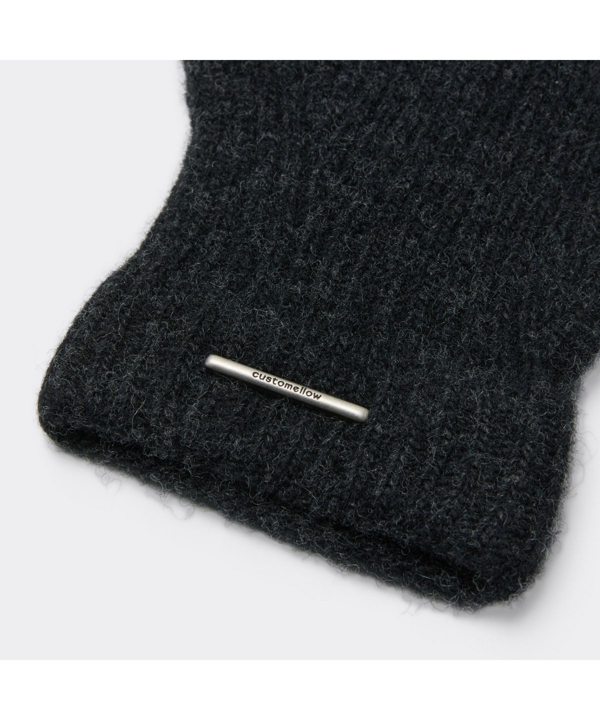 커스텀멜로우(CUSTOMELLOW) Black Rib Knit Gloves CAHAX26001BKX