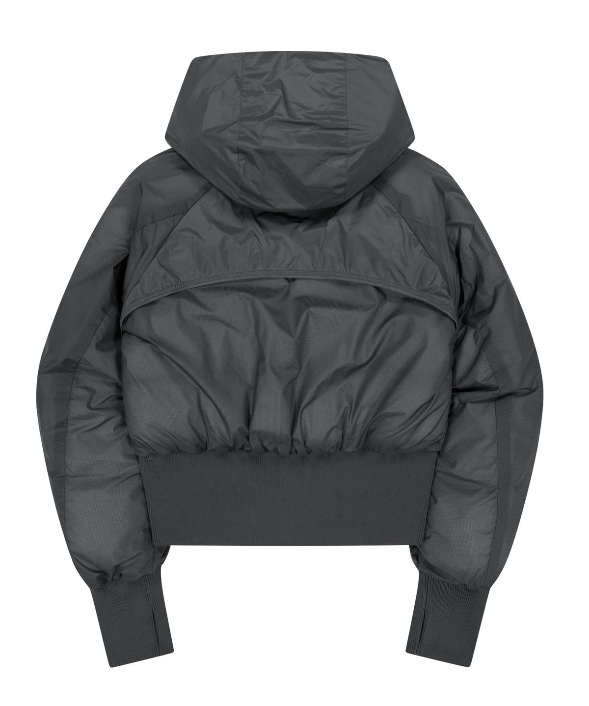 오호스(OJOS) Reversible Check Padded Jacket / Charcoal