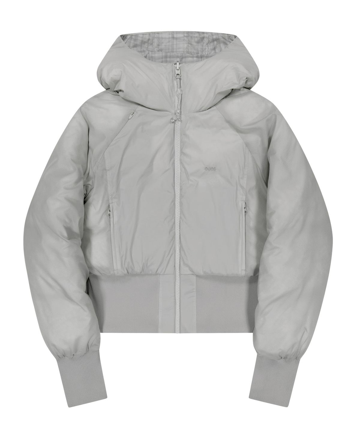 오호스(OJOS) Reversible Check Padded Jacket / Grey