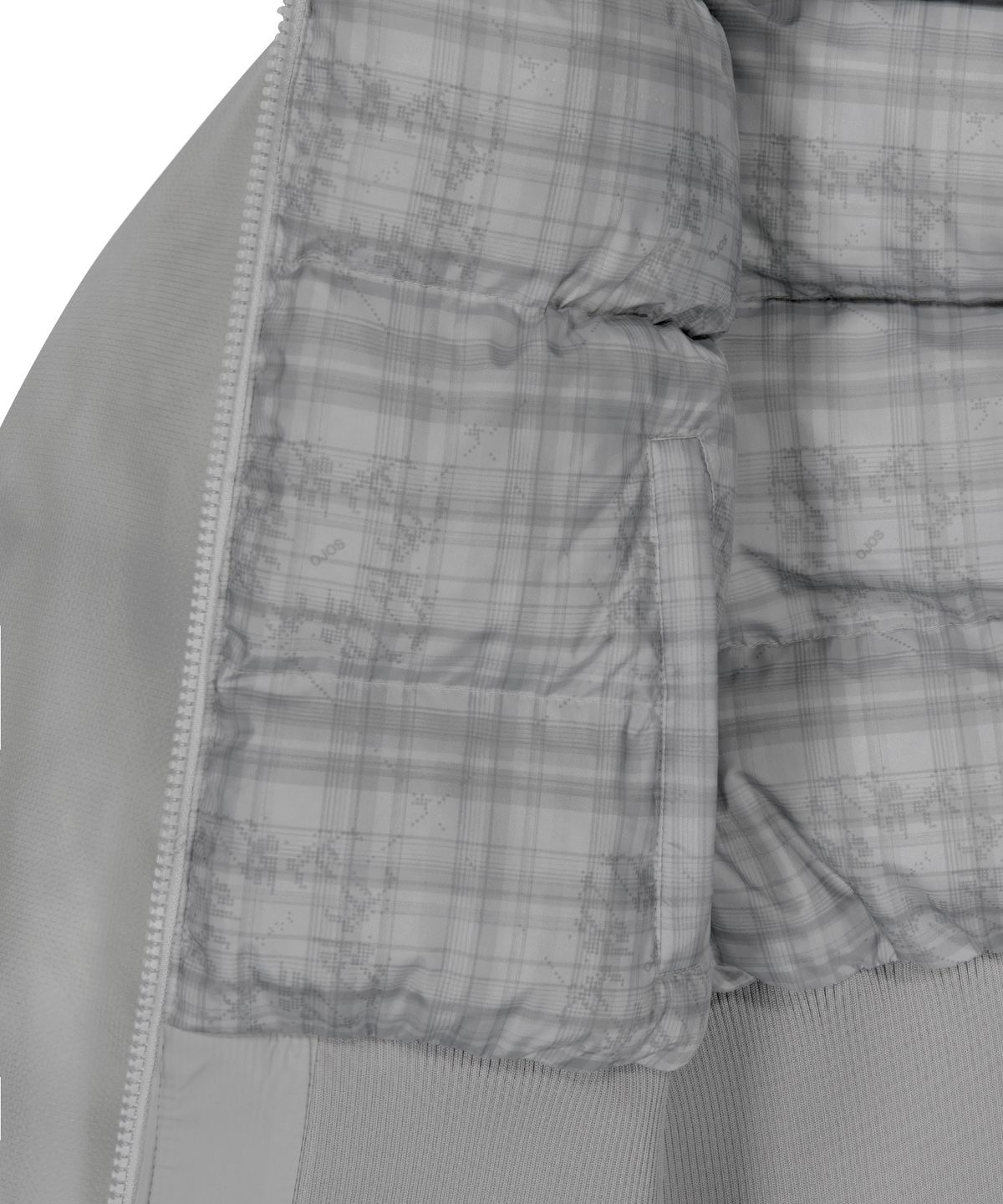 오호스(OJOS) Reversible Check Padded Jacket / Grey