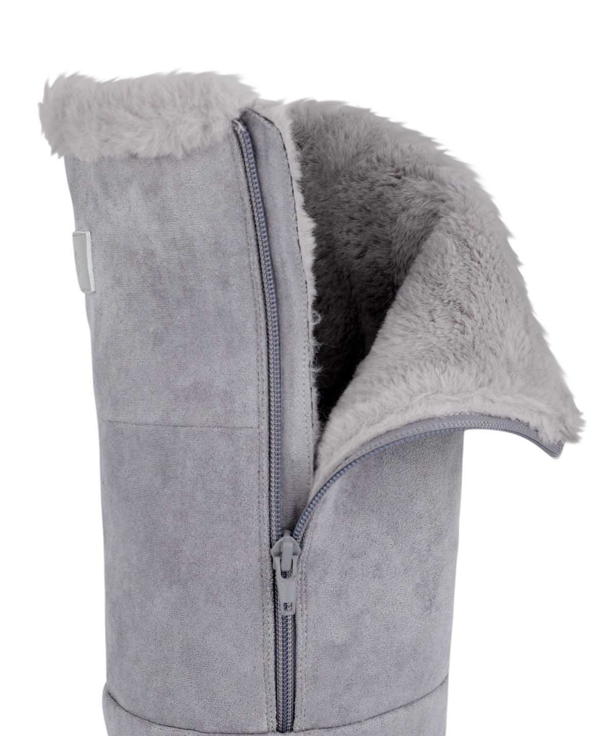 오호스(OJOS) Asym Shearling Wedge Boot / Grey