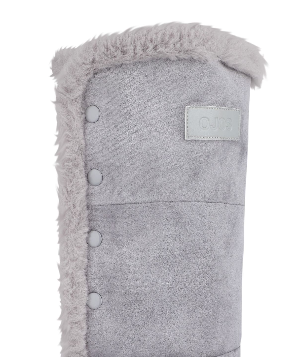 오호스(OJOS) Asym Shearling Wedge Boot / Grey