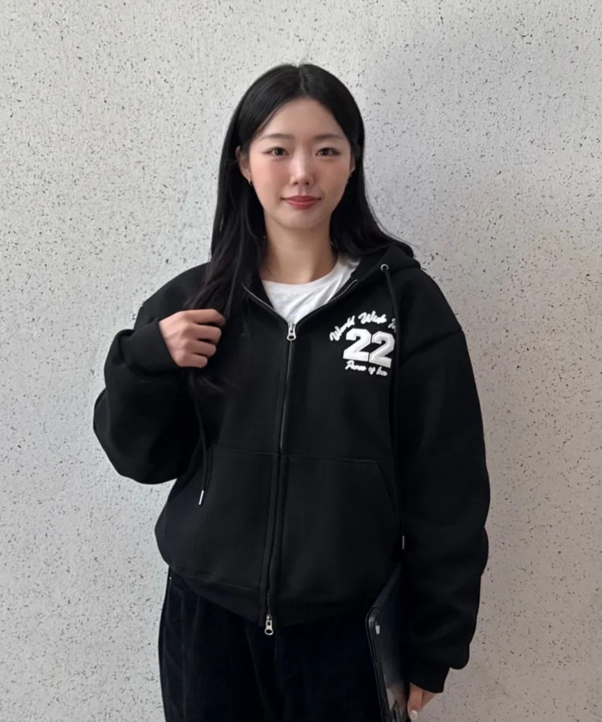 피오엘(POL) 월드와이드 PCLV 후드집업 _블랙