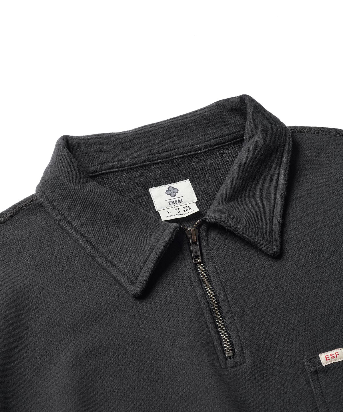 에스파이(ESFAI) ORIGIN SPORTS HALF-ZIP (D.CHARCOAL)