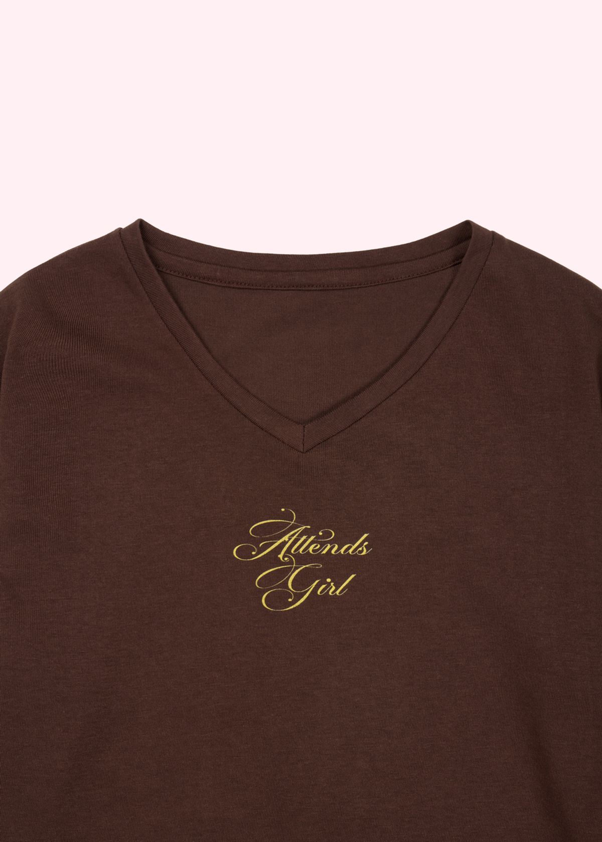 어텐즈(ATTENDS) Mama tee shirt (Brown)