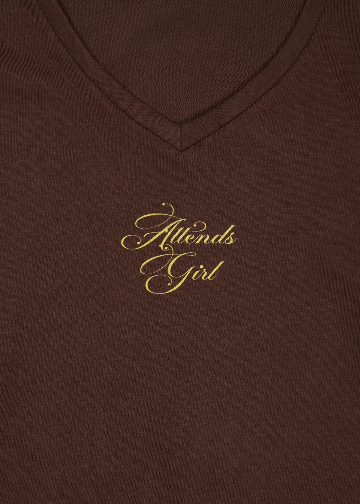 어텐즈(ATTENDS) Mama tee shirt (Brown)
