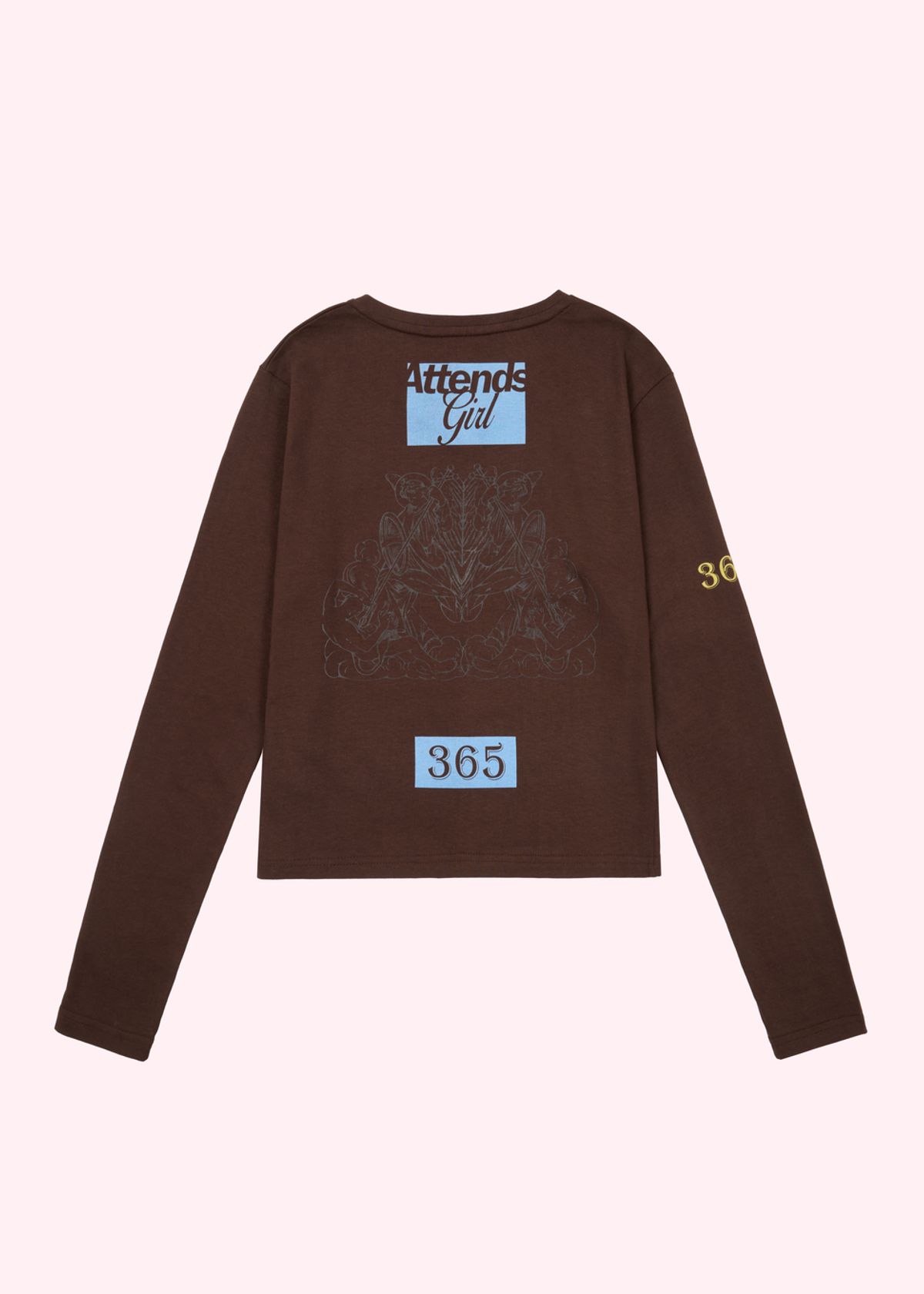 어텐즈(ATTENDS) Mama tee shirt (Brown)