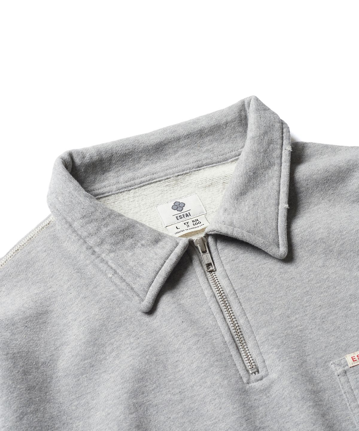 에스파이(ESFAI) ORIGIN SPORTS HALF-ZIP (MELANGE GREY)