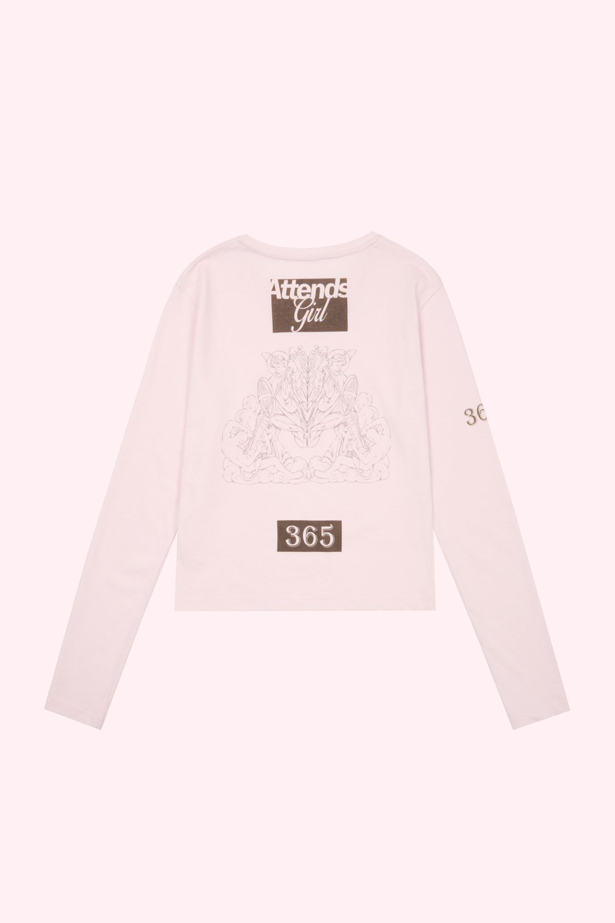 어텐즈(ATTENDS) Mama tee shirt (Baby pink)