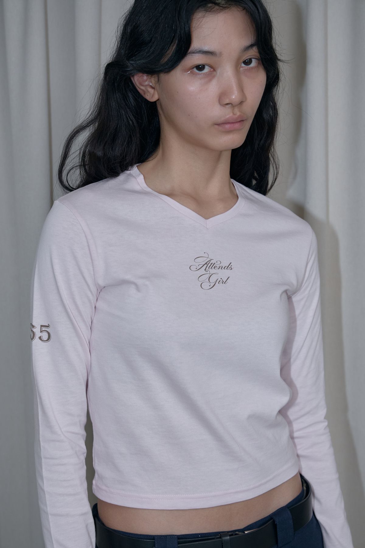어텐즈(ATTENDS) Mama tee shirt (Baby pink)