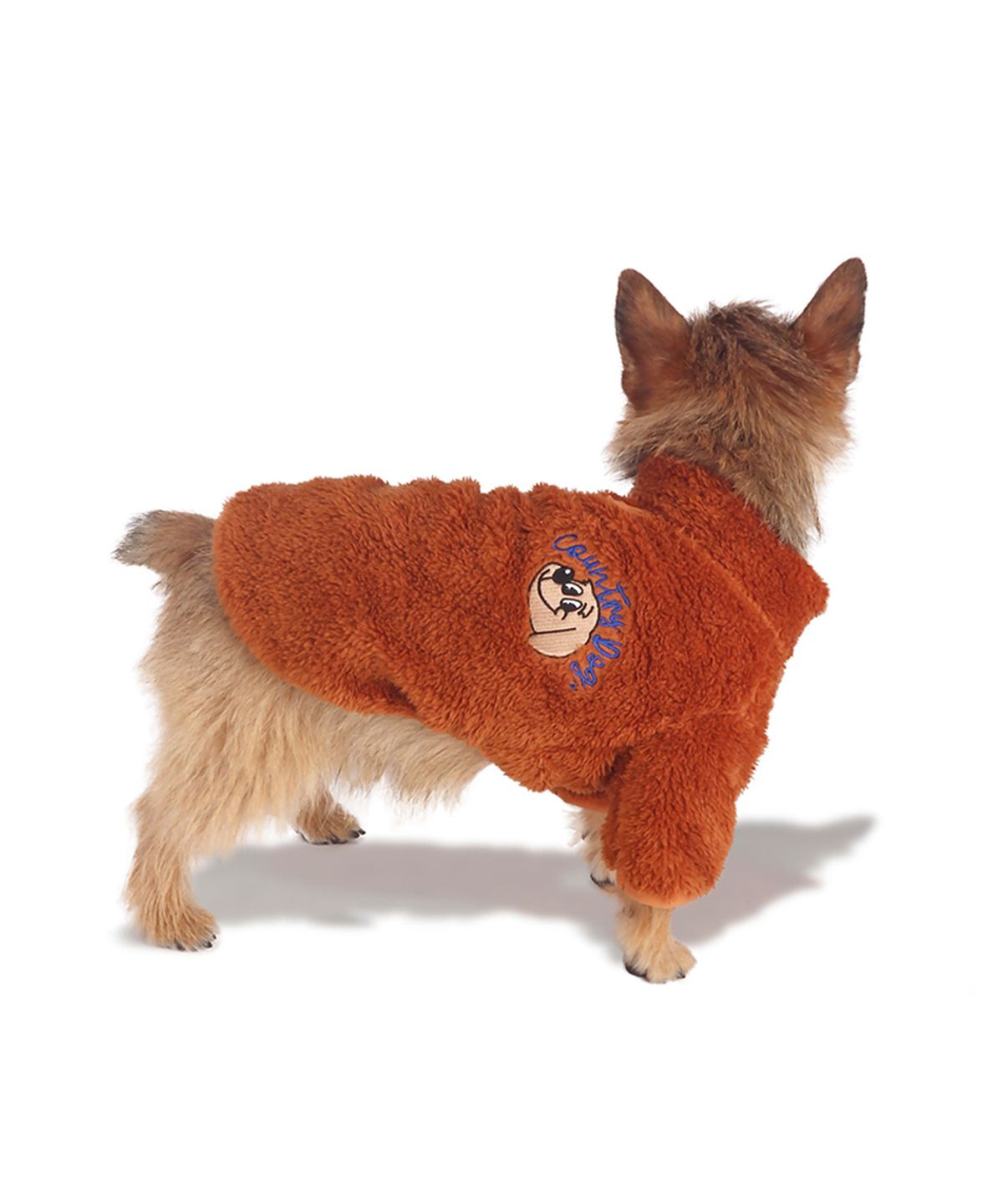 몽슈슈(MONCHOUCHOU) Country Dog Fur Zip-up Brown