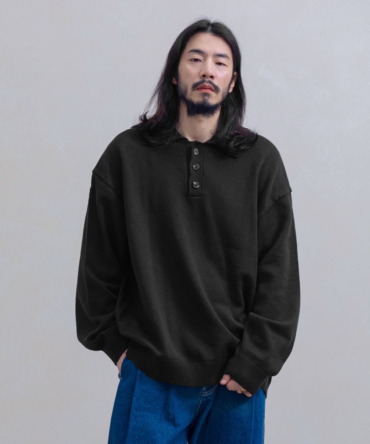 러기드하우스(RUGGED HOUSE) NEWPORT CLASSIC COLLAR KNIT 3컬러