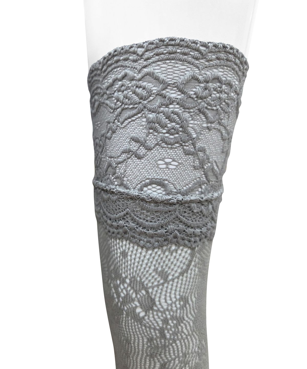 로맨틱타이거(ROMANTIC TIGER) Romantic Lace Knee-high stockings (Grey)