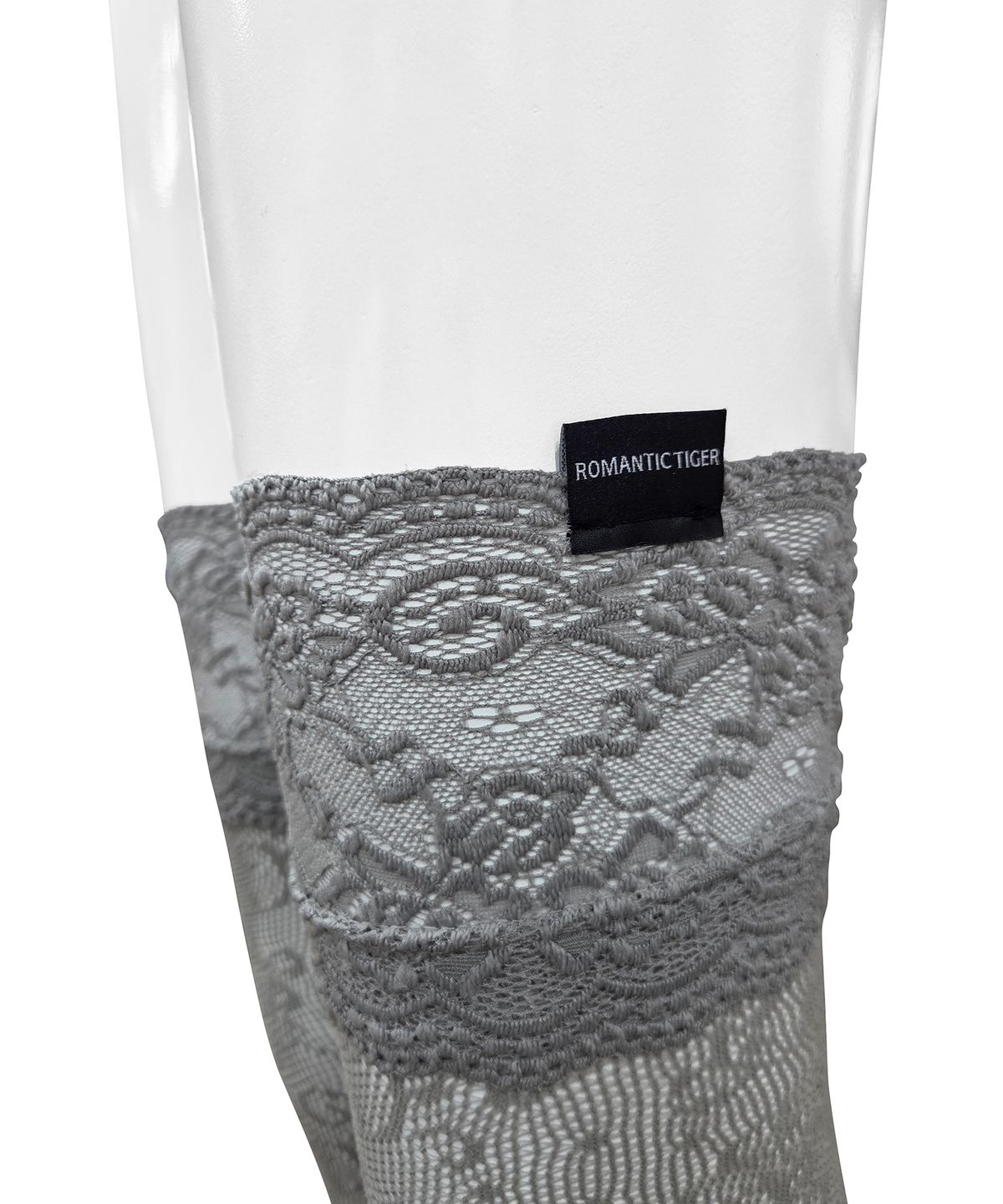 로맨틱타이거(ROMANTIC TIGER) Romantic Lace Knee-high stockings (Grey)