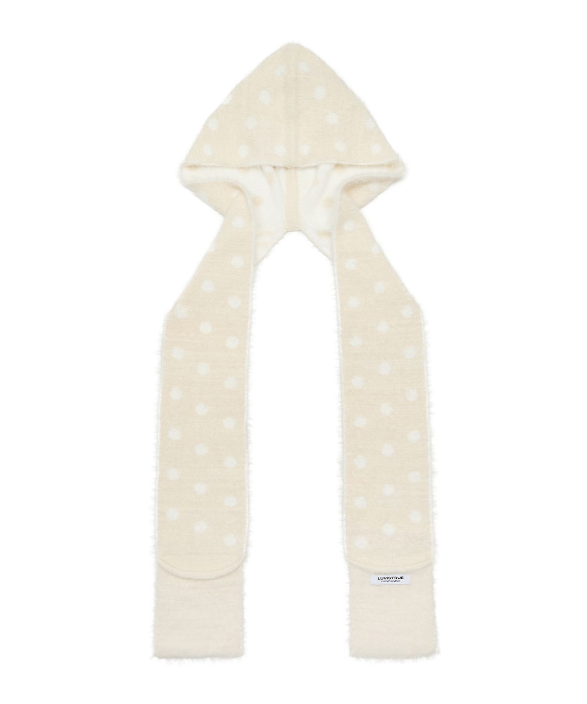 러브이즈트루(LUVISTRUE) EV DOT HOOD MUFFLER(CREAM)