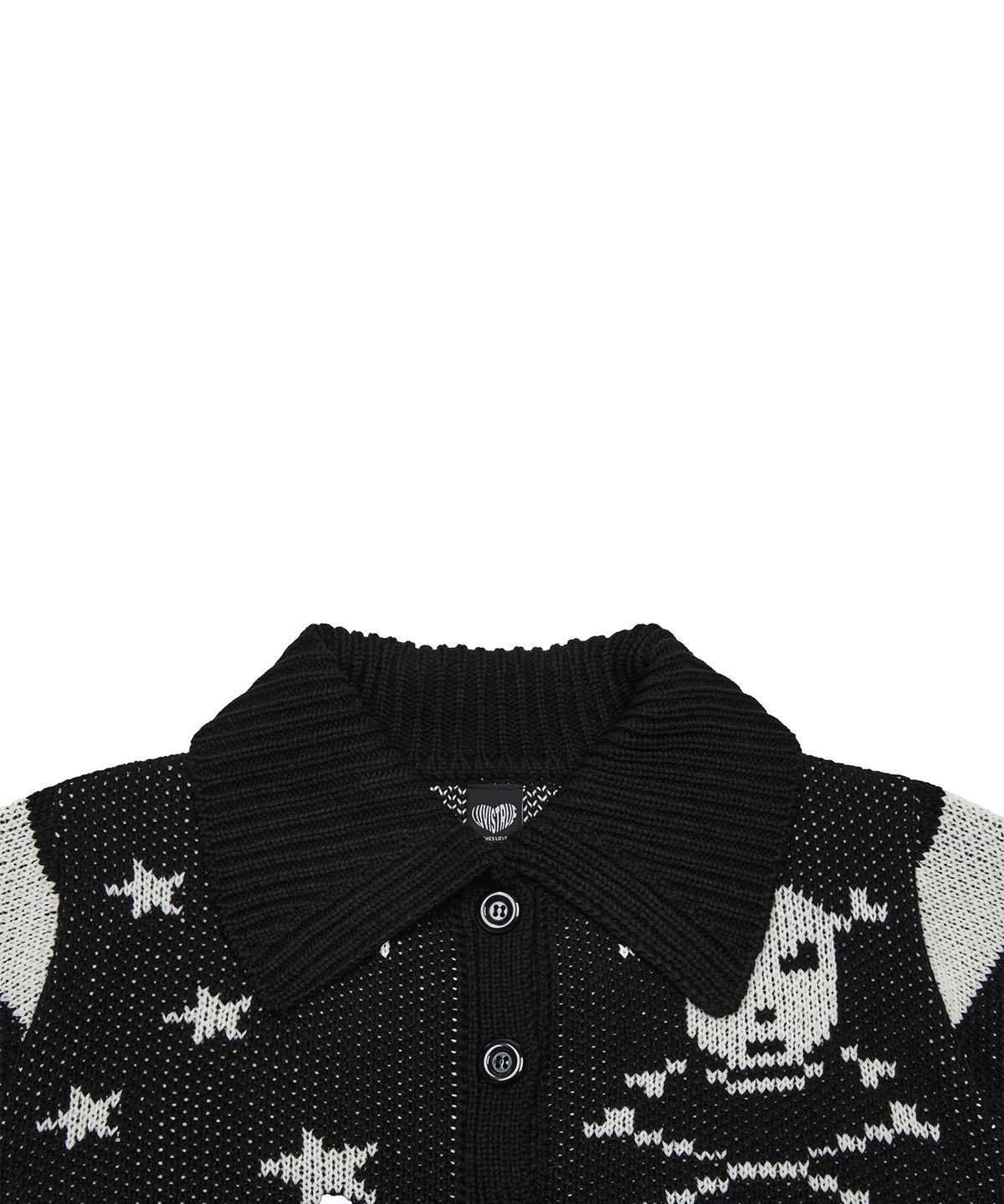 러브이즈트루(LUVISTRUE) EV SKELETON KNIT CARDIGAN(BLACK)