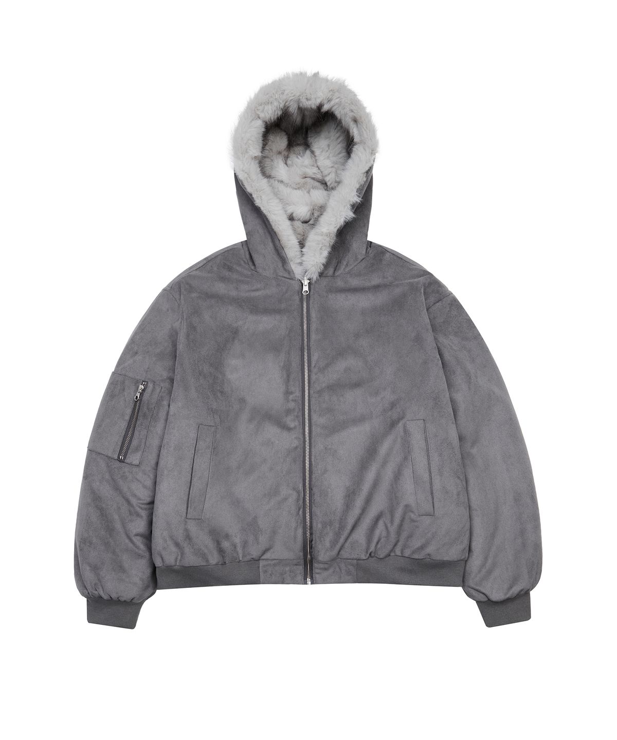 러브이즈트루(LUVISTRUE) EV REVERSIBLE FUR HOOD(GRAY)