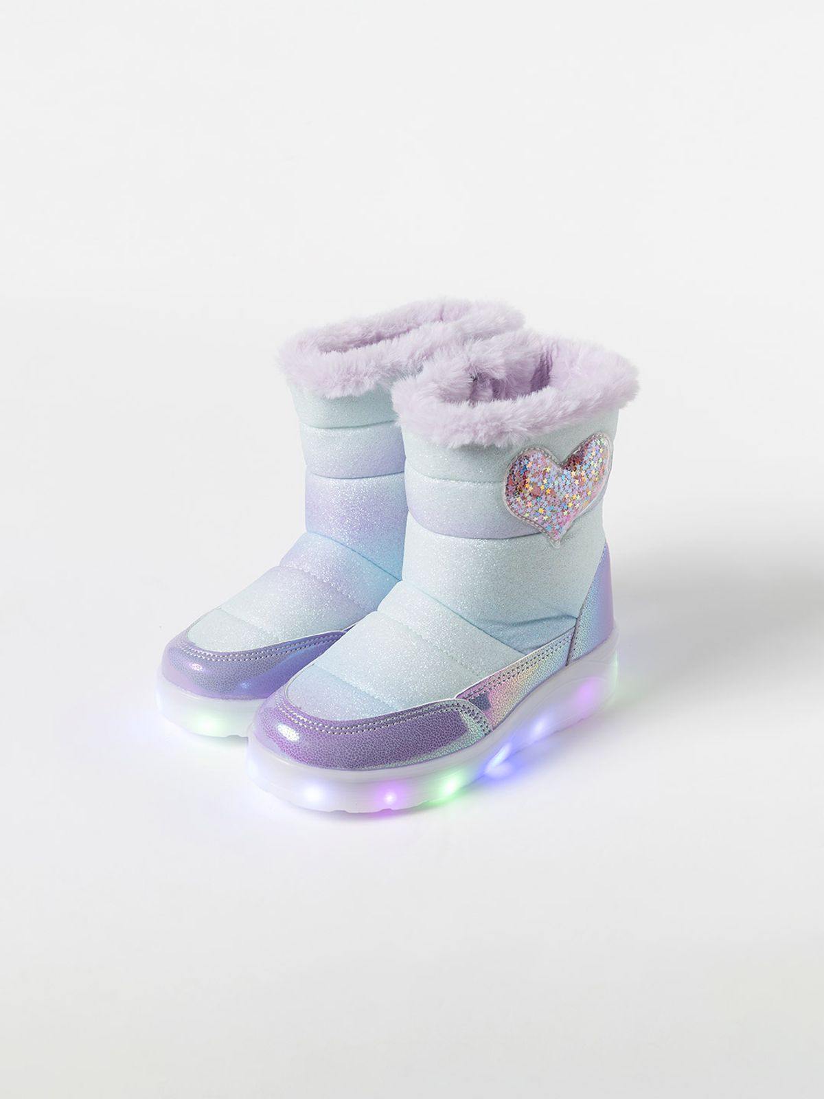 오즈키즈(OZKIZ) 하트프리즘LED 털안감 패딩부츠