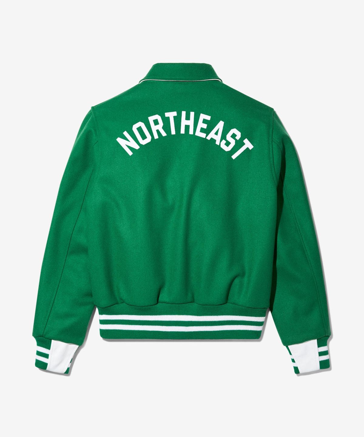노아(NOAH) (U) 노스이스트 울 바시티 재킷 켈리 화이트 NORTHEAST WOOL VARSITY JACKET KELLY WHITE